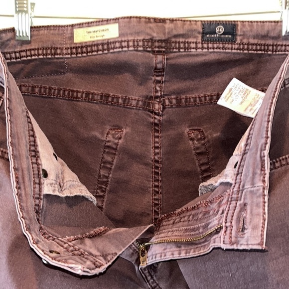 Eggplant purple Adriano Goldschmied Matchbox slim straight denim pants size 30 - Picture 12 of 15